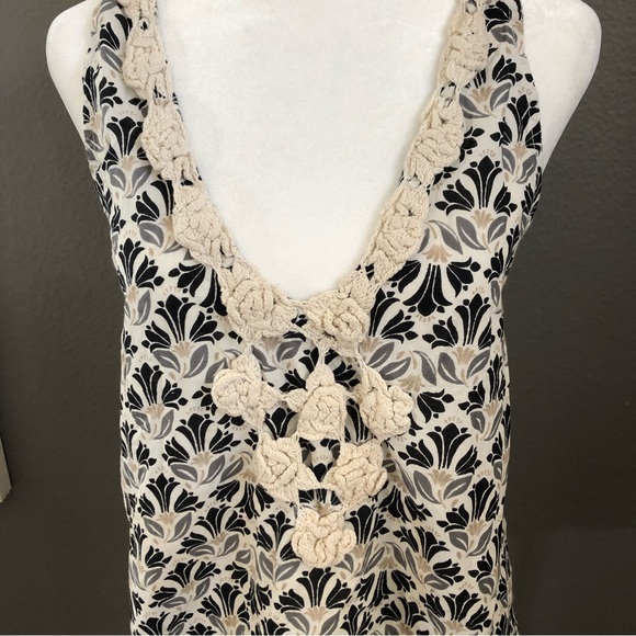 Free People Lace Trim Patterned Tank - Picture 2 of 7